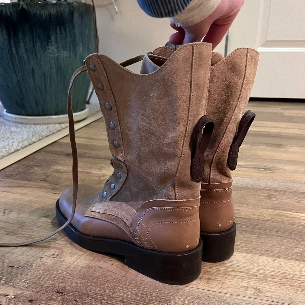 Free People We The Free Jesse Lace Up Boots, Size 8 - Picture 7 of 10